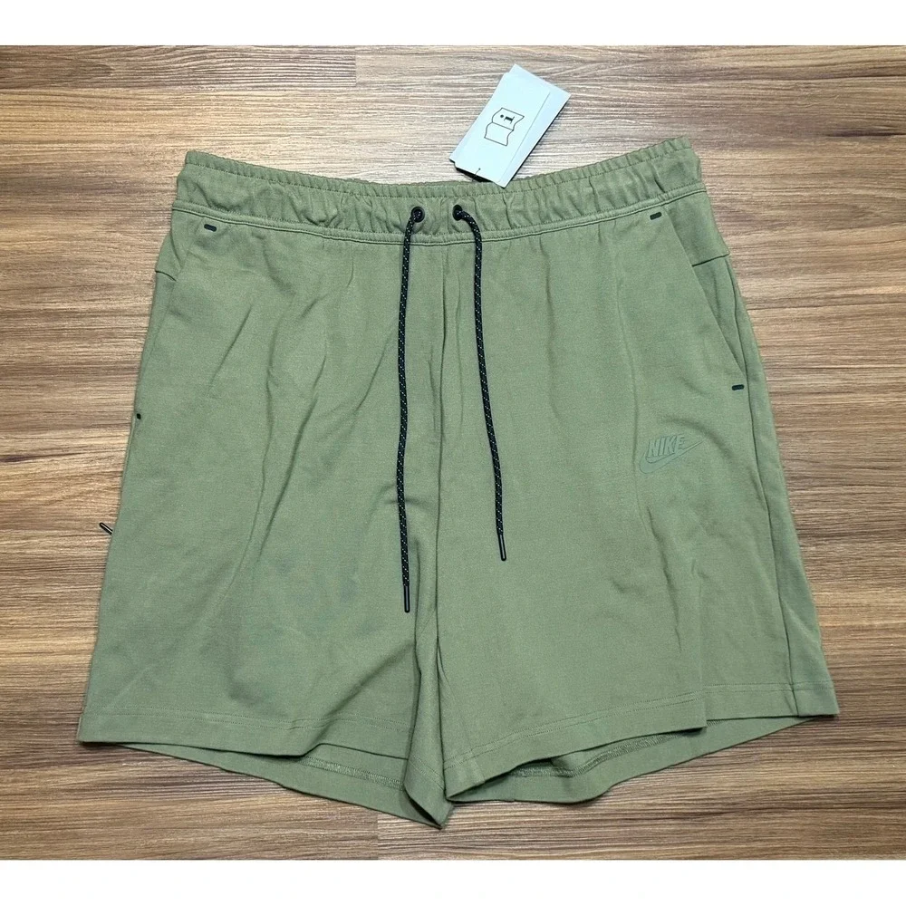 Nike Tech Fleece Sportswear Lightweight Shorts Green (DX0828-222) Men's Sz L